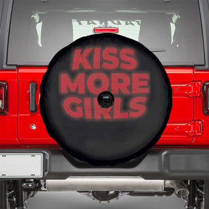 Lesbian Spare Tire Cover Kiss More Girls Funny Pride Month TS10 Black Print Your Wear