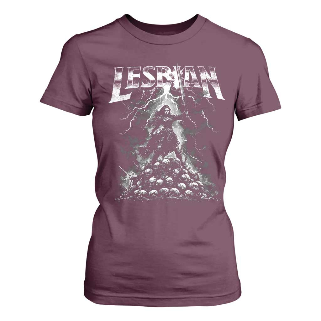 Lesbian T Shirt For Women Funny Meme Dark Fantasy TS10 Maroon Print Your Wear