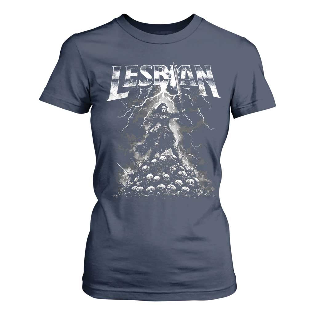 Lesbian T Shirt For Women Funny Meme Dark Fantasy TS10 Navy Print Your Wear