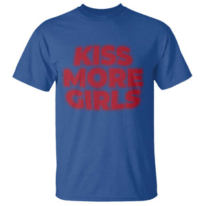 Lesbian T Shirt Kiss More Girls Funny Pride Month TS10 Royal Blue Print Your Wear