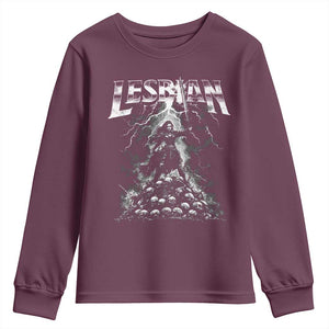 Lesbian Youth Sweatshirt Funny Meme Dark Fantasy TS10 Maroon Print Your Wear