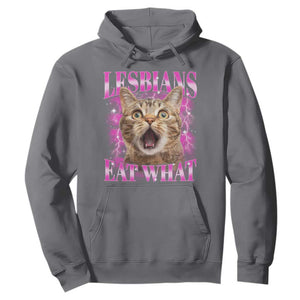 Lesbians Eat What Hoodie Funny Cat Gay Pride LGBTQ Pun TS10 Charcoal Print Your Wear