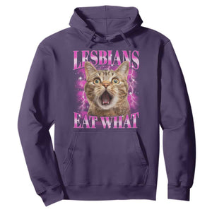 Lesbians Eat What Hoodie Funny Cat Gay Pride LGBTQ Pun TS10 Purple Print Your Wear