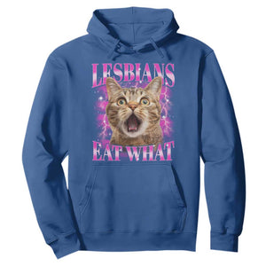 Lesbians Eat What Hoodie Funny Cat Gay Pride LGBTQ Pun TS10 Royal Blue Print Your Wear