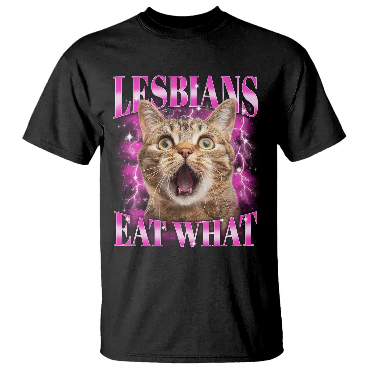 Lesbians Eat What T Shirt Funny Cat Gay Pride LGBTQ Pun TS10 Black Print Your Wear