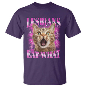 Lesbians Eat What T Shirt Funny Cat Gay Pride LGBTQ Pun TS10 Purple Print Your Wear