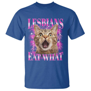 Lesbians Eat What T Shirt Funny Cat Gay Pride LGBTQ Pun TS10 Royal Blue Print Your Wear