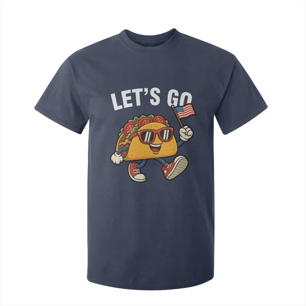 Lets Go Taco Patriotic T Shirt For Kid Funny 4th of July Food Humor TS02 Navy Print Your Wear