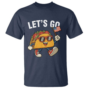 Lets Go Taco Patriotic T Shirt Funny 4th of July Food Humor TS02 Navy Print Your Wear
