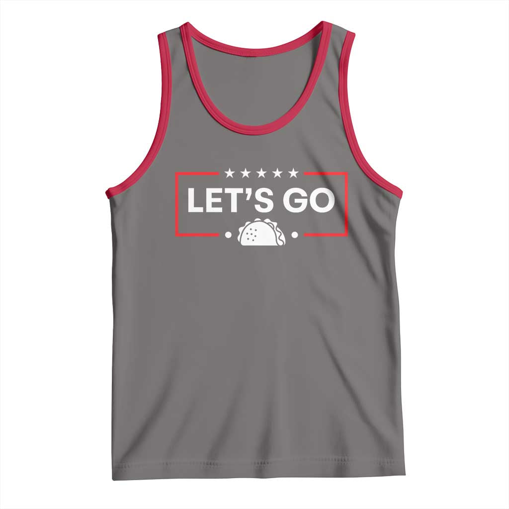 Let's Go Taco Tank Top Tacos for President Political Satire TS02 Deep Heather Red Print Your Wear