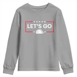 Let's Go Taco Youth Sweatshirt Tacos for President Political Satire TS02 Sport Gray Print Your Wear