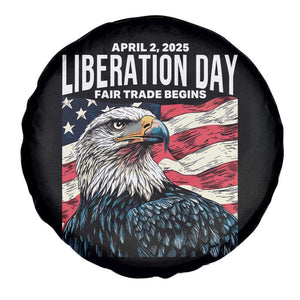 Liberation Day April 2 2025 Spare Tire Cover Fair Trade Patriotic American Eagle USA Flag TS02 Print Your Wear