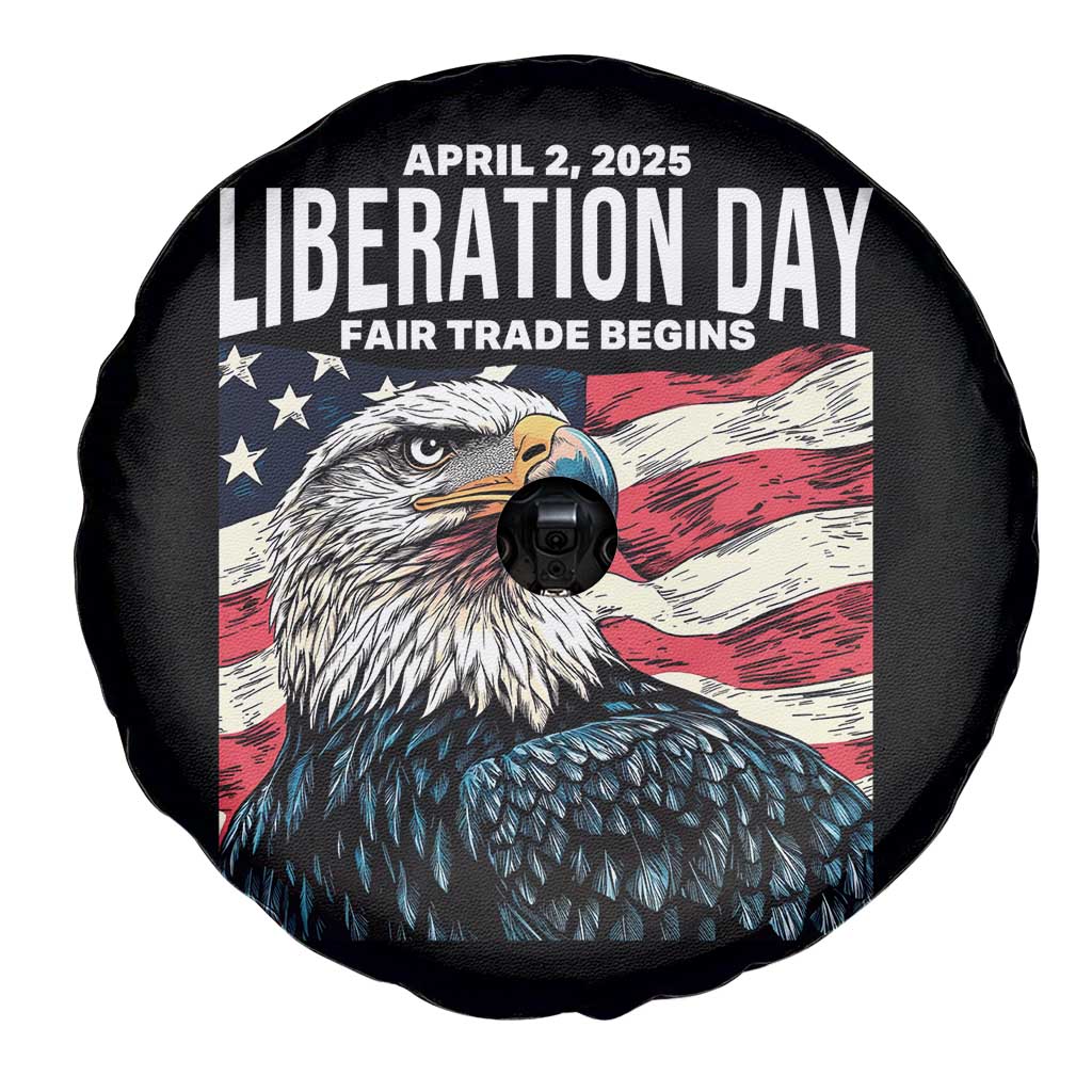 Liberation Day April 2 2025 Spare Tire Cover Fair Trade Patriotic American Eagle USA Flag TS02 Print Your Wear