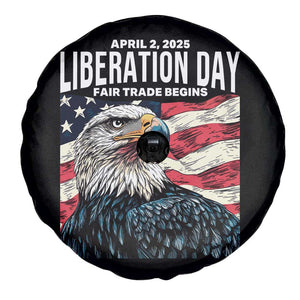 Liberation Day April 2 2025 Spare Tire Cover Fair Trade Patriotic American Eagle USA Flag TS02 Print Your Wear