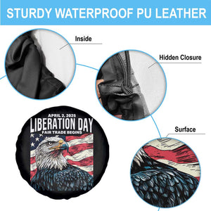 Liberation Day April 2 2025 Spare Tire Cover Fair Trade Patriotic American Eagle USA Flag TS02 Print Your Wear