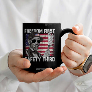 Lincoln 4th Of July Coffee Mug Abe Freedom First Safety Third American Flag TS10 Print Your Wear