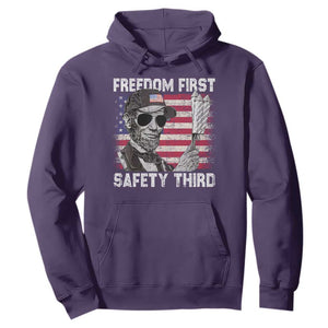 Lincoln 4th Of July Hoodie Abe Freedom First Safety Third American Flag TS10 Purple Print Your Wear