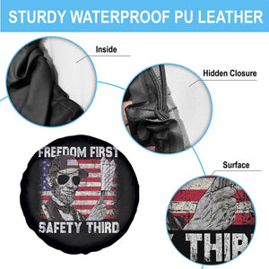 Lincoln 4th Of July Spare Tire Cover Abe Freedom First Safety Third American Flag TS10 Print Your Wear