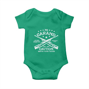 M1 Garand Rifle Gun WWII Watch Your Thumb EST 1936 Baby Onesie TS11 Irish Green Print Your Wear