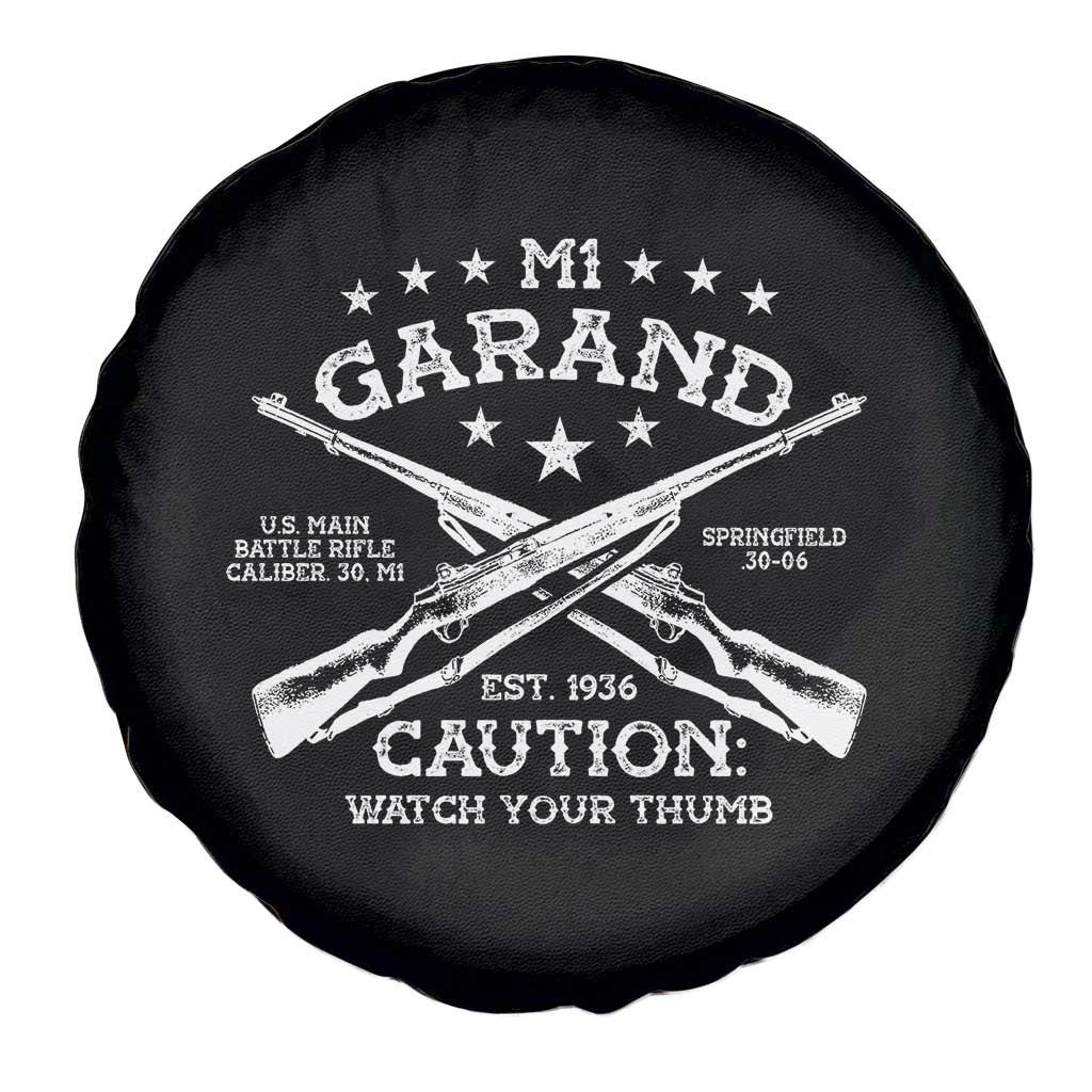 M1 Garand Rifle Gun WWII Watch Your Thumb EST 1936 Spare Tire Cover TS11 Print Your Wear