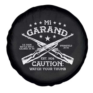 M1 Garand Rifle Gun WWII Watch Your Thumb EST 1936 Spare Tire Cover TS11 Print Your Wear