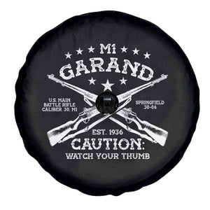 M1 Garand Rifle Gun WWII Watch Your Thumb EST 1936 Spare Tire Cover TS11 Print Your Wear
