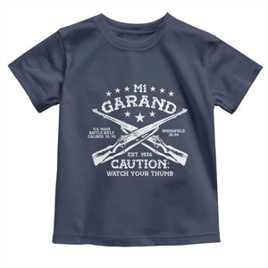 M1 Garand Rifle Gun WWII Watch Your Thumb EST 1936 Toddler T Shirt TS11 Navy Print Your Wear