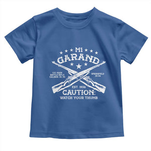 M1 Garand Rifle Gun WWII Watch Your Thumb EST 1936 Toddler T Shirt TS11 Royal Blue Print Your Wear
