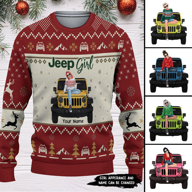 Personalized JP Girl The Best Women Drive JP Ugly Christmas Sweater CTM Adult Custom - Printyourwear