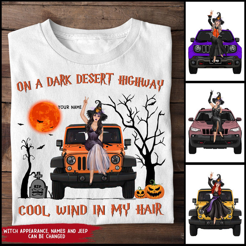 Custom JP Tee Shirts On A Dark Desert Highway Cool Wind In My Hair Halloween Vibes CTM Youth Custom - Printyourwear