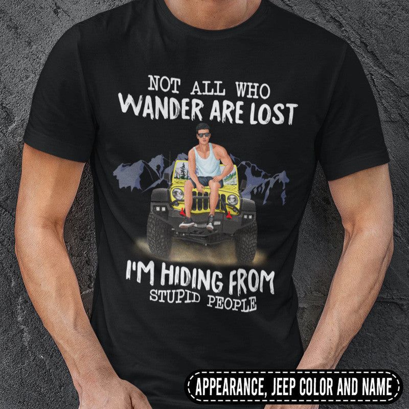 Custom JP Tee Shirts Not All Who Wander Are Lost Black CTM Youth Custom - Printyourwear