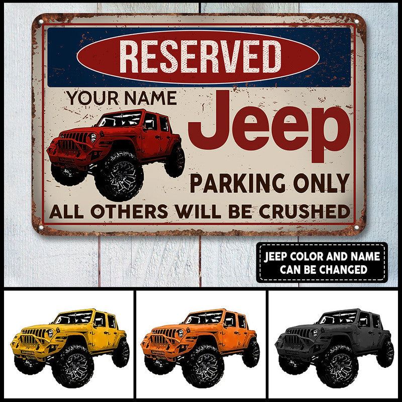 Personalized JP Metal Sign JP Parking Only All Others Are Unworthy CTM One Size 24x18 inch (60.96x45.72 cm) Custom - Printyourwear