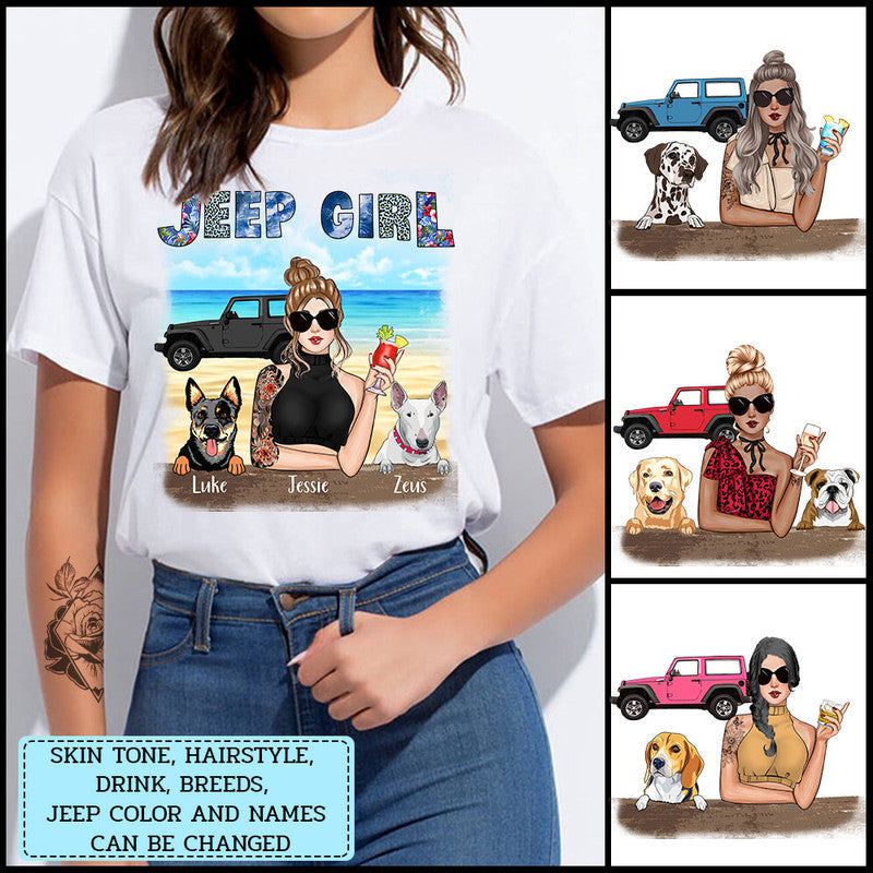 Custom JP Tee Shirts JP Girl and Her Dogs Simple Style CTM Youth Custom - Printyourwear