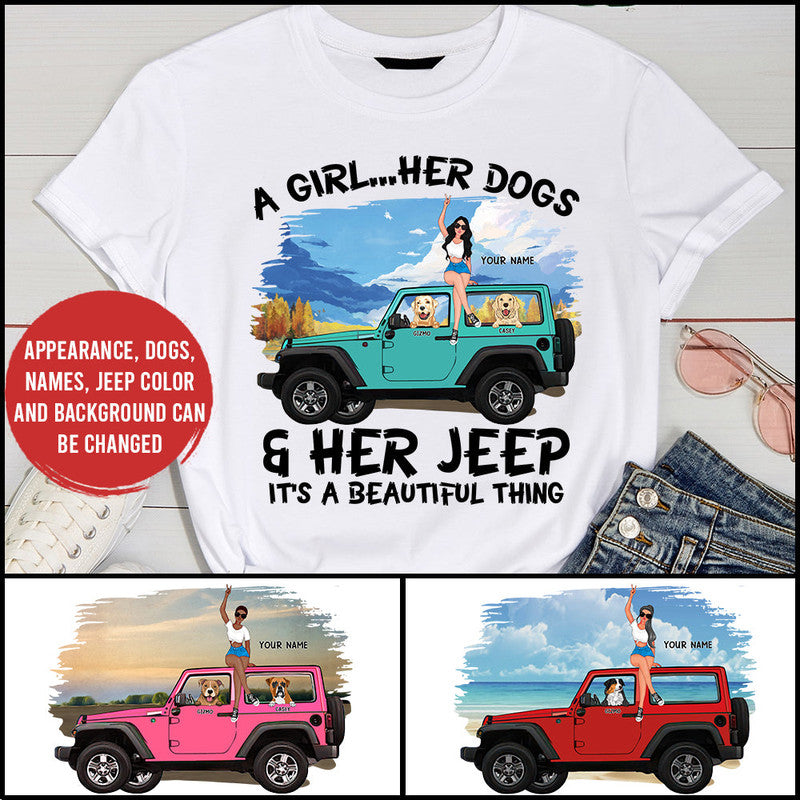 Custom JP Tee Shirts JP Girl and Her Dogs Its A Beautiful Thing CTM Youth Custom - Printyourwear