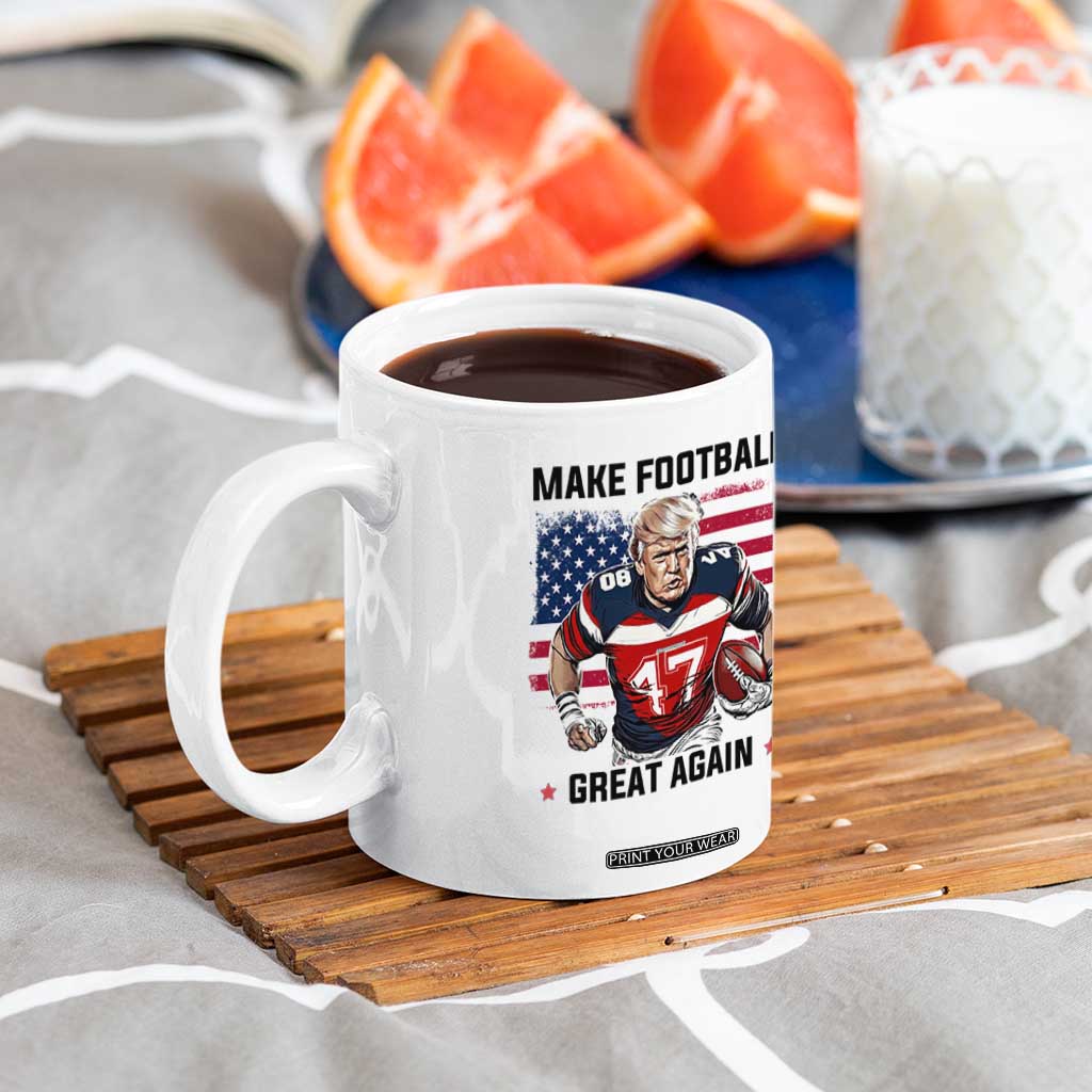 Make American Football Great Again Coffee Mug Funny Trump US Flag Vintage TS02 Print Your Wear