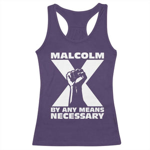 Malcolm X Power Fist Racerback Tank Top Civil Rights Leader Pride Bold Statement TS02 Purple Print Your Wear