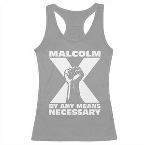 Malcolm X Power Fist Racerback Tank Top Civil Rights Leader Pride Bold Statement TS02 Sport Gray Print Your Wear