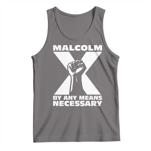 Malcolm X Power Fist Tank Top Civil Rights Leader Pride Bold Statement TS02 Deep Heather Print Your Wear