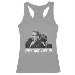 Malcolm X and MLK Racerback Tank Top They Not Like Us TS02 Sport Gray Print Your Wear