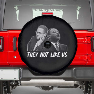 Malcolm X and MLK Spare Tire Cover They Not Like Us TS02 Black Print Your Wear