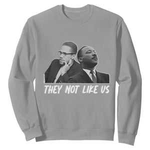 Malcolm X and MLK Sweatshirt They Not Like Us TS02 Sport Gray Print Your Wear