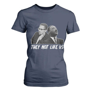 Malcolm X and MLK T Shirt For Women They Not Like Us TS02 Navy Print Your Wear