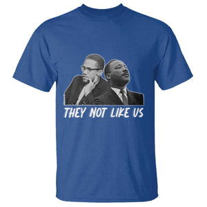 Malcolm X and MLK T Shirt They Not Like Us TS02 Royal Blue Print Your Wear
