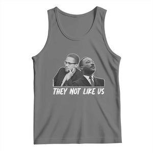 Malcolm X and MLK Tank Top They Not Like Us TS02 Black Heather Print Your Wear