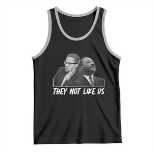 Malcolm X and MLK Tank Top They Not Like Us TS02 Black Athletic Heather Print Your Wear