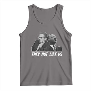 Malcolm X and MLK Tank Top They Not Like Us TS02 Deep Heather Print Your Wear