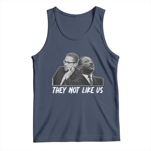 Malcolm X and MLK Tank Top They Not Like Us TS02 Navy Print Your Wear
