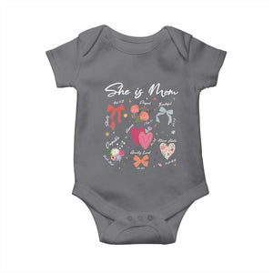 Mama Christian Religious Baby Onesie She Is Mom Mother's Day Jesus Flowers Bow TS11 Charcoal Print Your Wear