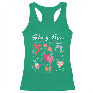 Mama Christian Religious Racerback Tank Top She Is Mom Mother's Day Jesus Flowers Bow TS11 Irish Green Print Your Wear