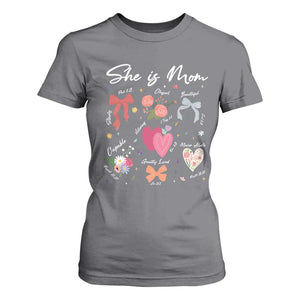 Mama Christian Religious T Shirt For Women She Is Mom Mother's Day Jesus Flowers Bow TS11 Charcoal Print Your Wear